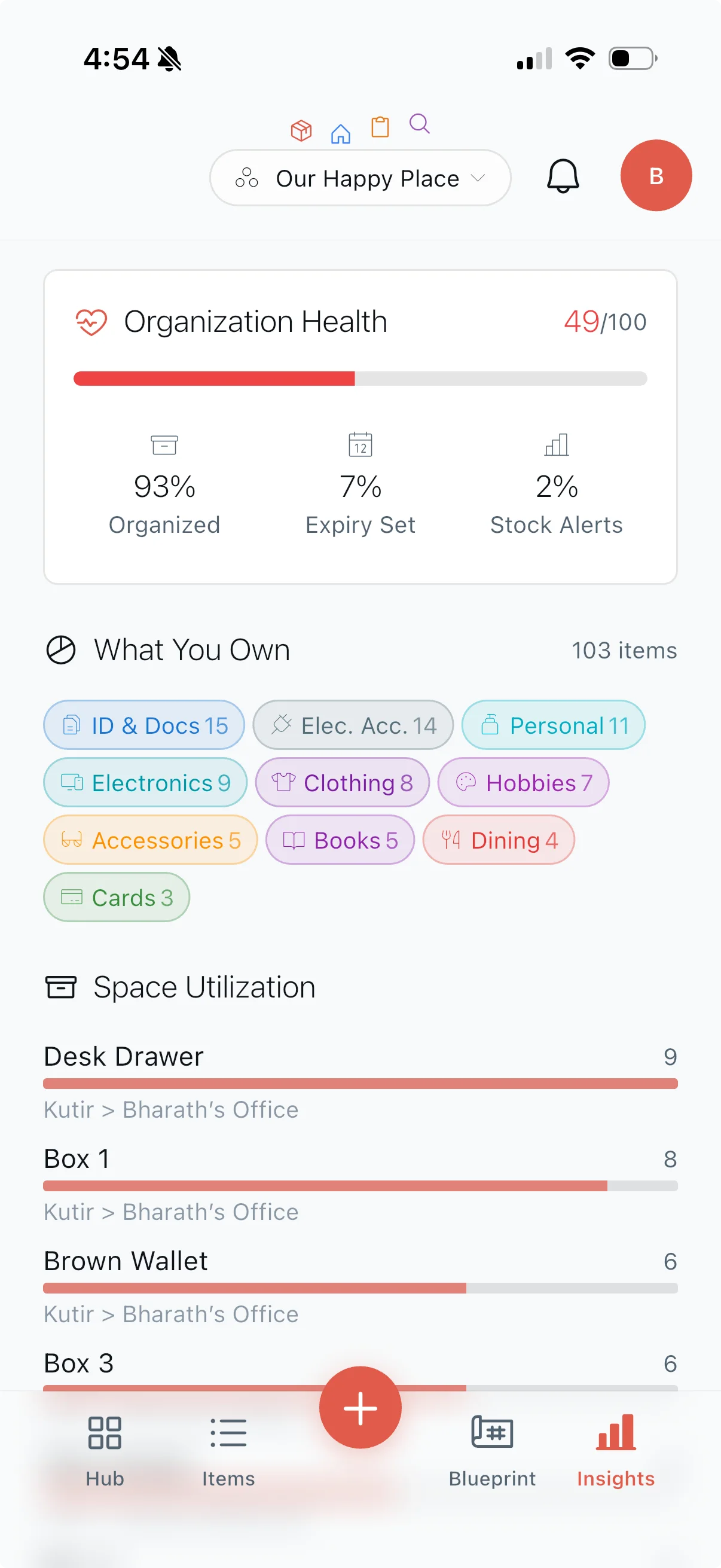 Zistil app interface