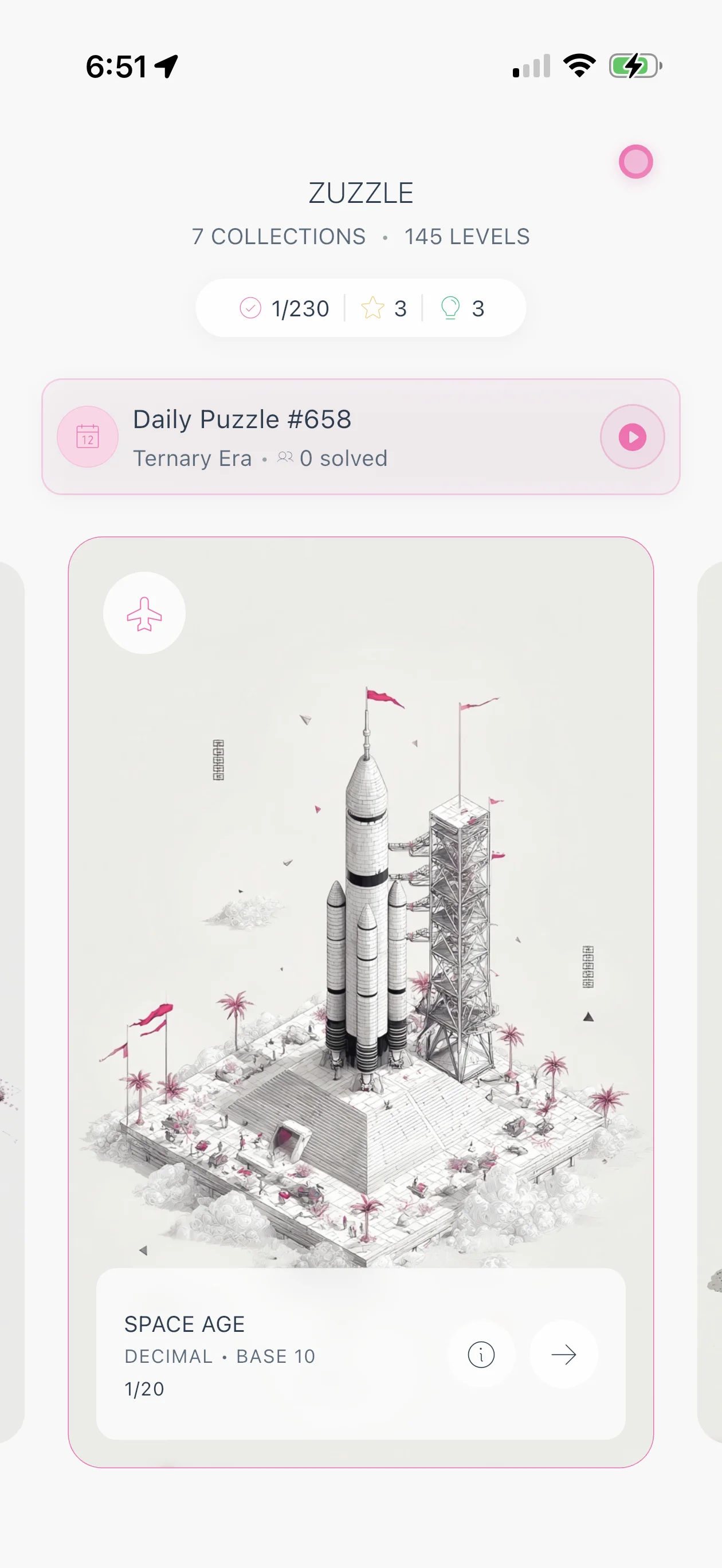 Zuzzle app interface