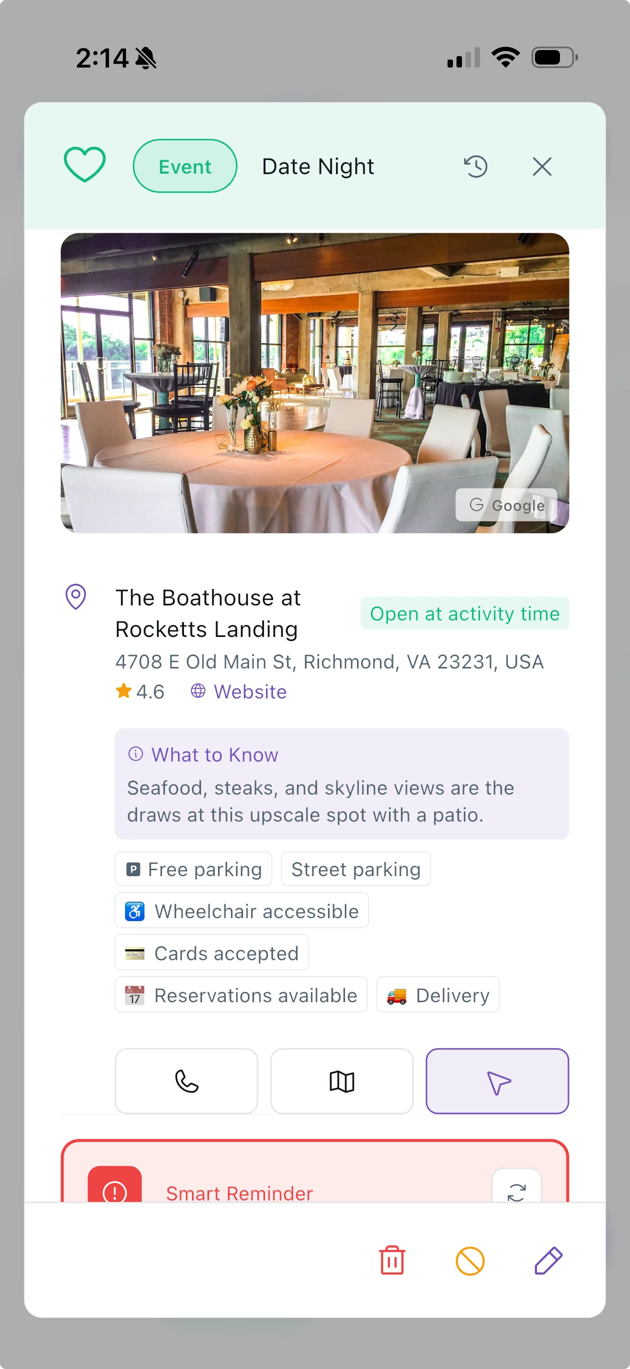 Zyve app interface showing family calendar